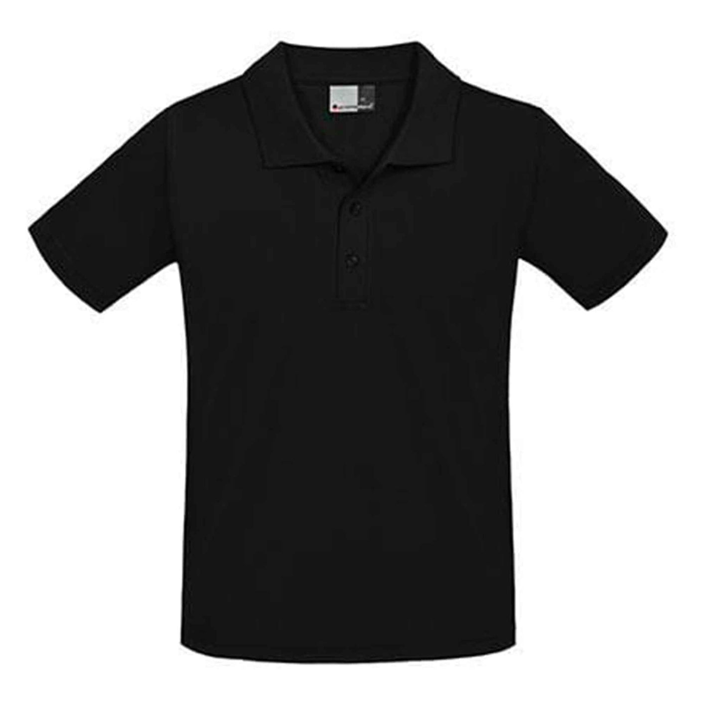 Herren Poloshirt 100% Baumwolle Schwarz