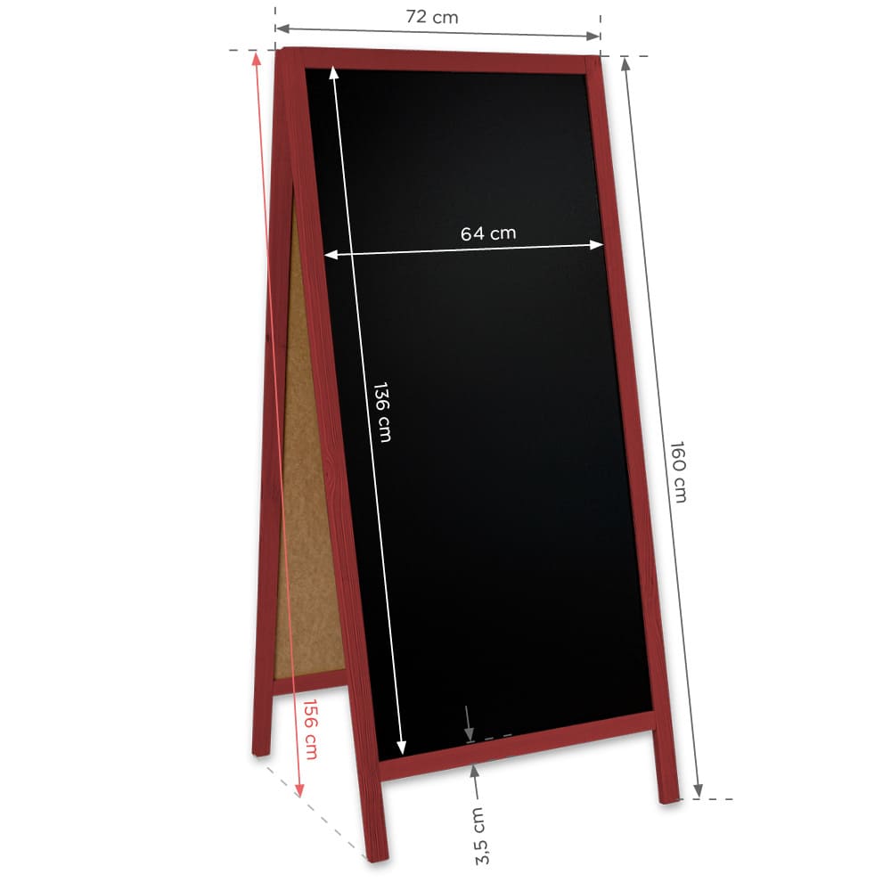 XXL Holz Kundenstopper "ColorFrame" 160x72cm, Indoor