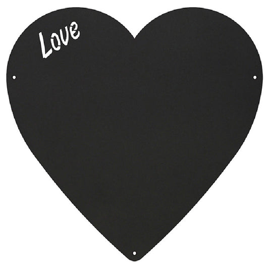 KalaMitica® Kreidetafel Magnetisch, Ohne Rahmen, Herz, 33x33cm, Schwarz/Anthrazit