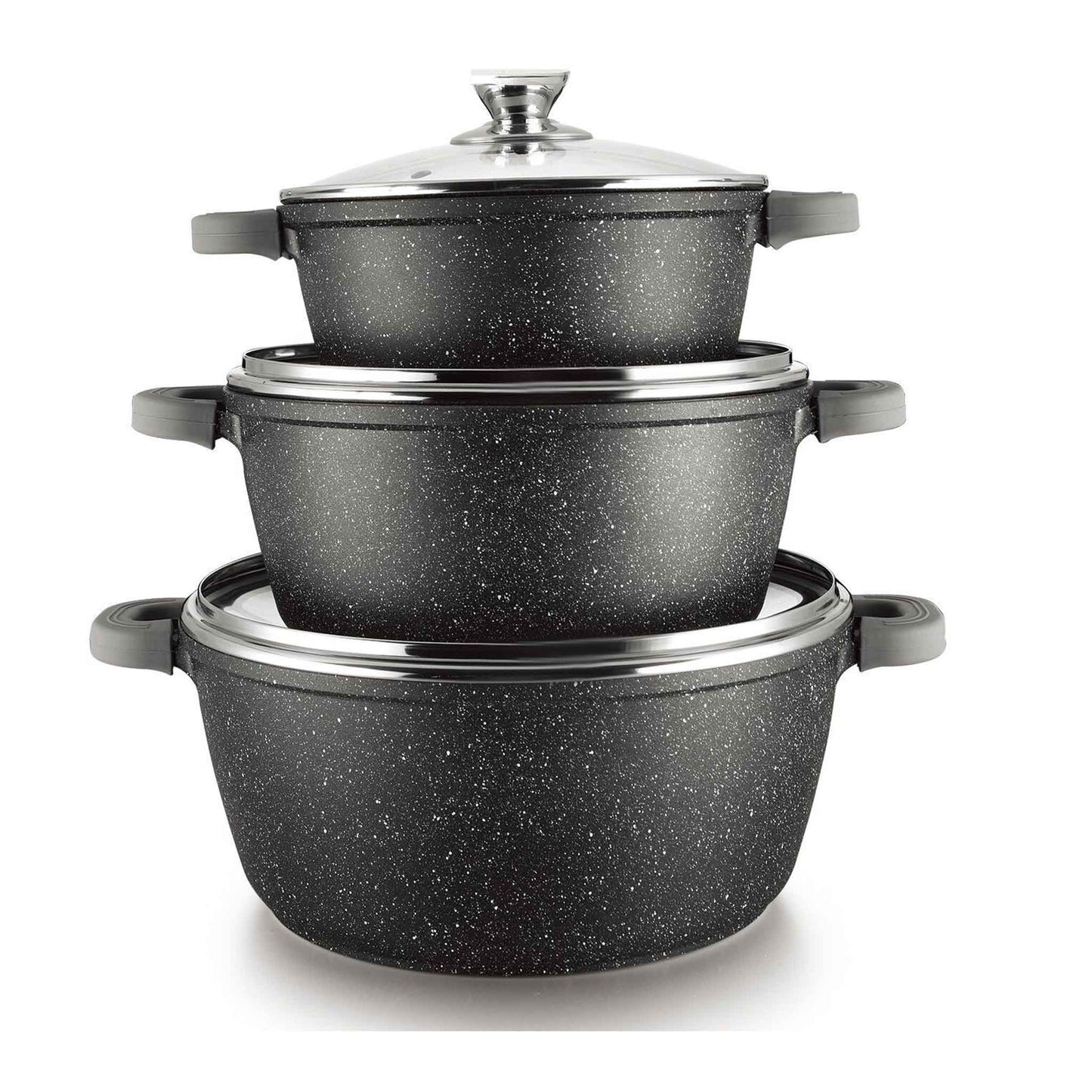 Kochtopfset&nbsp; 20-24-28CM 6 tlg Topf Induktion Alu Guss Pfanne Set