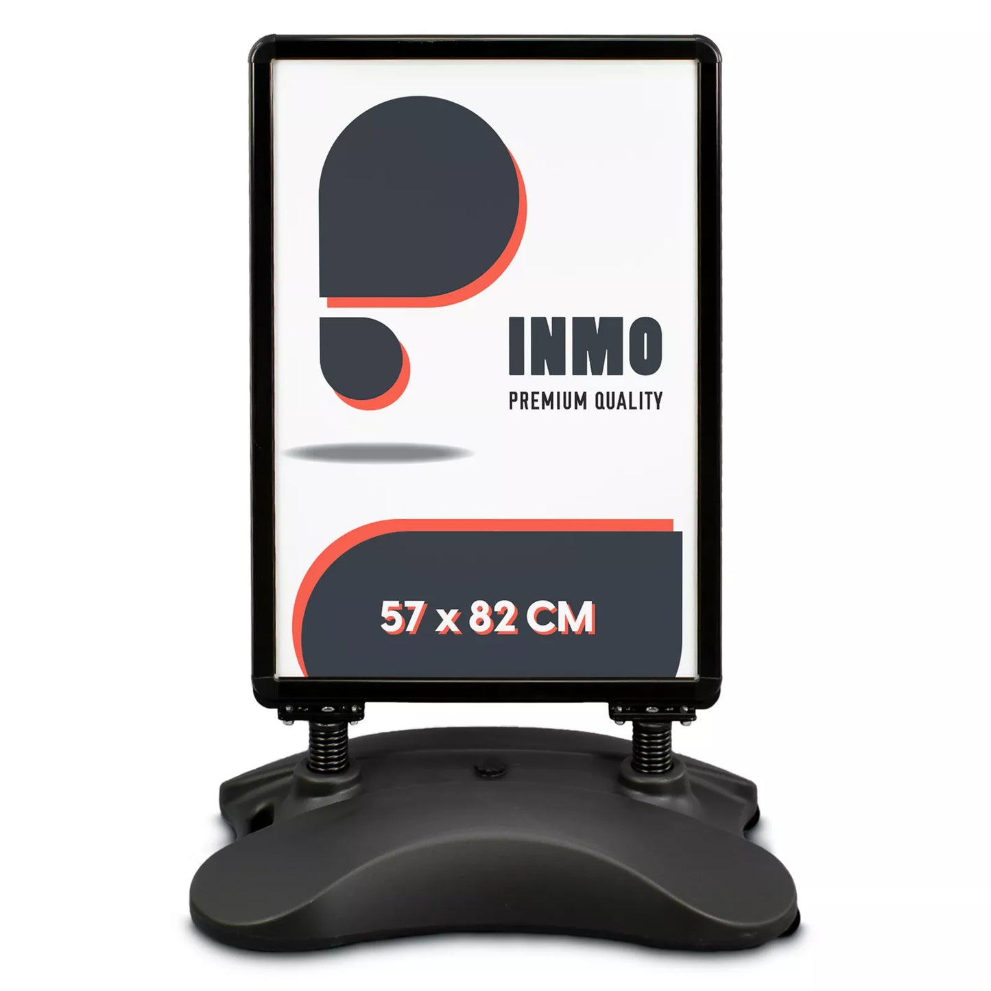 Kundenstopper Alu Classic mit Wassertank, Schwarz, Outdoor