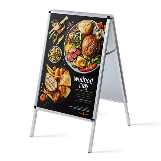 Kundenstopper Alu Classic, Silber, Outdoor