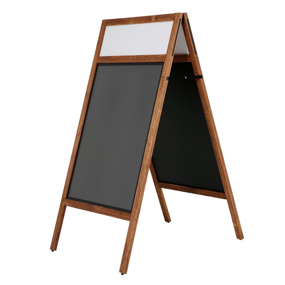 Holz Kundenstopper DIN A1, mit Topschild, Outdoor