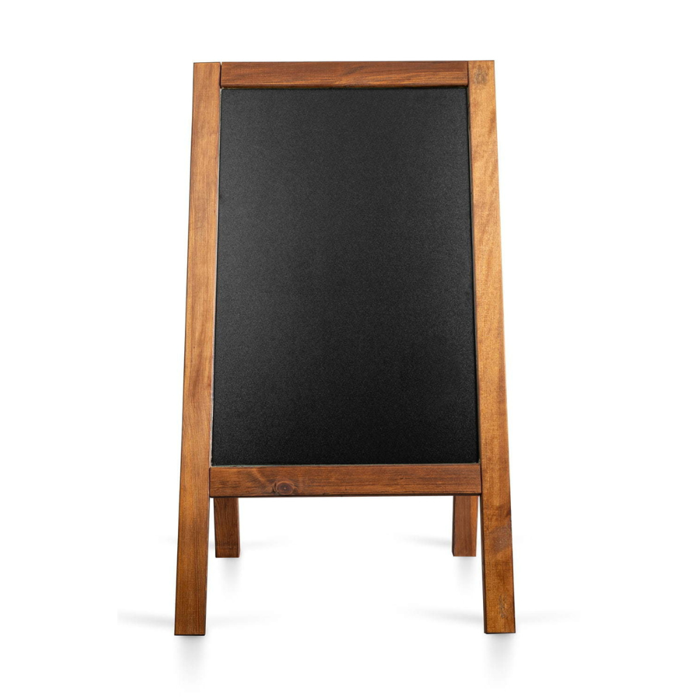 Massiver Holz Kundenstopper 118x65cm, Dunkelbraun, Outdoor
