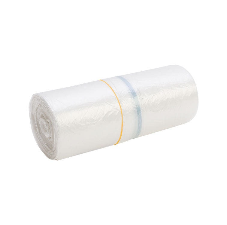 Mehrzweckbeutel 55l aus HDPE transparent mit Bindeband (Rolle zu 50 Sack)