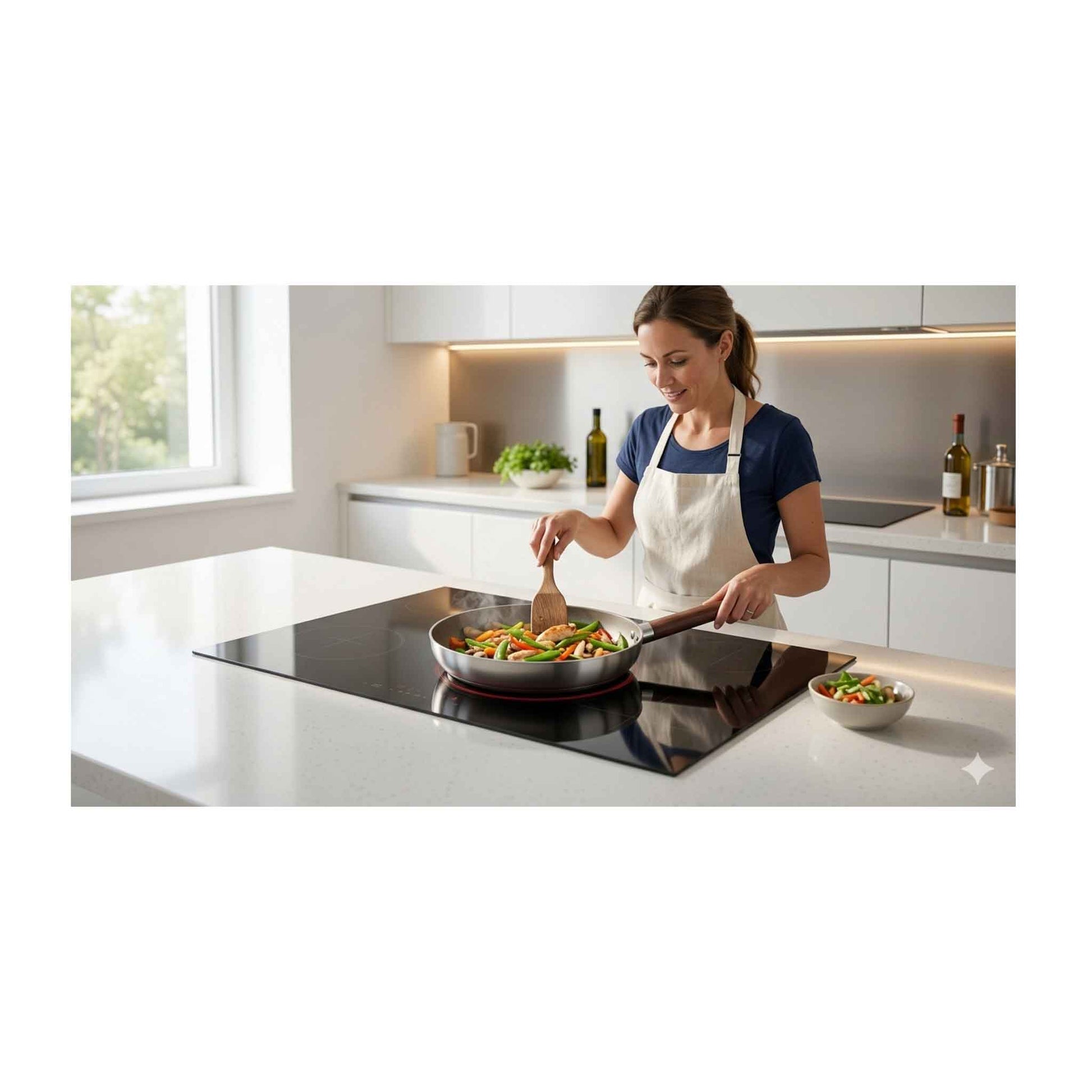 PFW28-Premium Bratpfanne Ø28 cm – Edelstahl Induktion Pfanne mit Antihaftbeschichtung