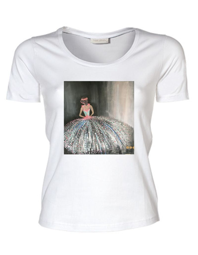 Prima Ballerina - Damen T-Shirt bedruckt mit Kunst von Laura Kälin