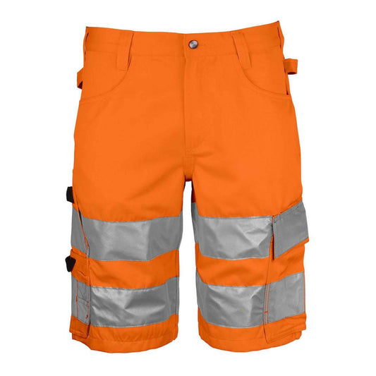 Projob Herren Shorts in Warnschutzfarbe & Reflektoren (Arbeitskleidung)