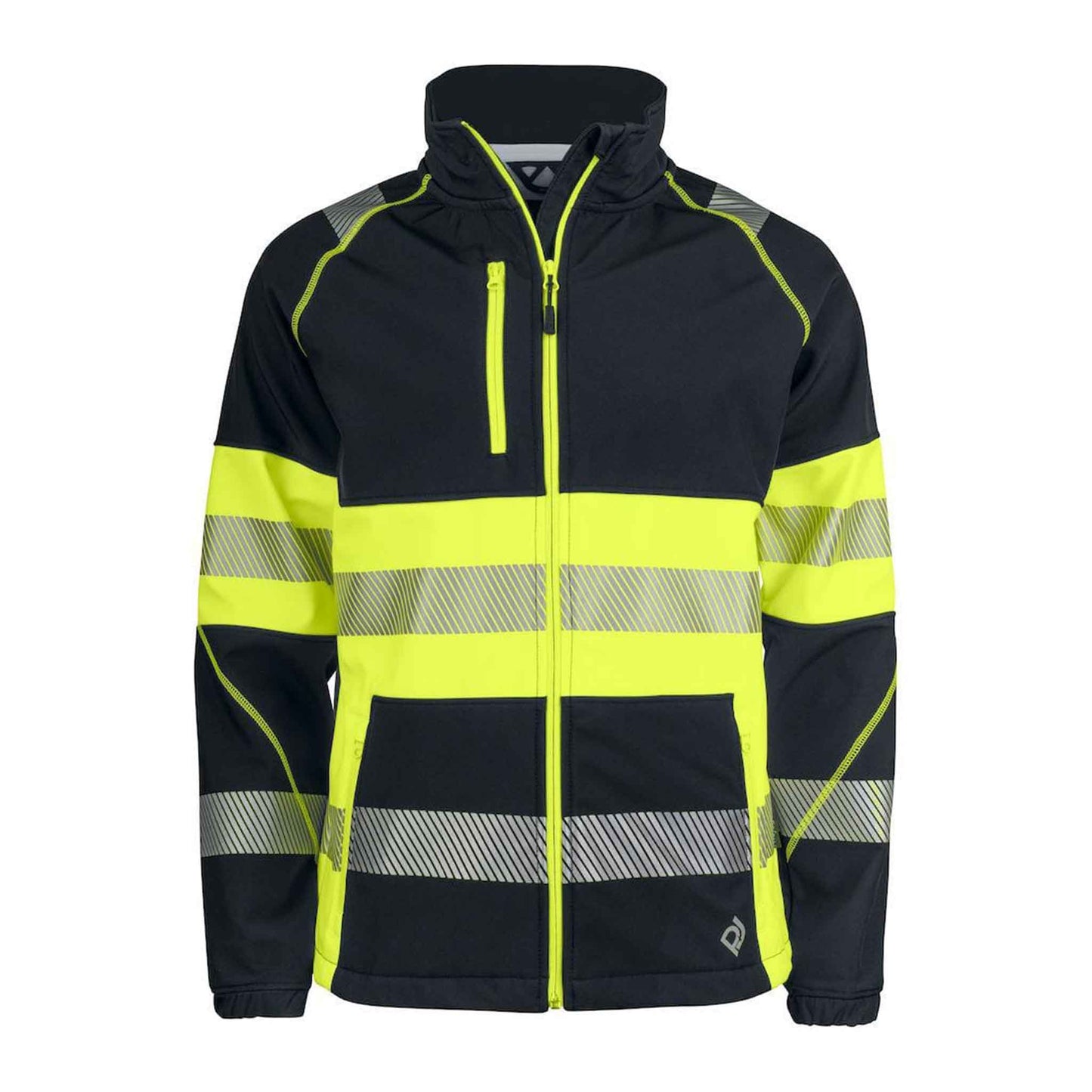 Projob Herren Softshell Arbeitsjacke mit Reflexstreifen En Iso 20471 Klasse