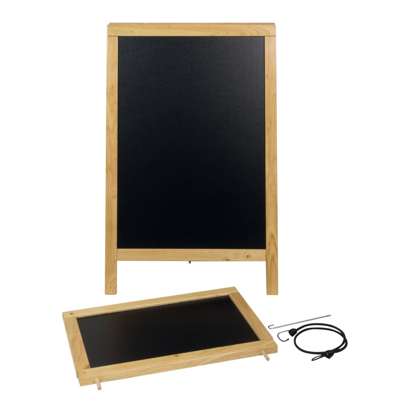 Securit® Holz Kundenstopper mit Topschild, 120x55cm, Buche, Outdoor