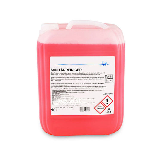 Sanitärreiniger, gegen Kalkverunreinigungen, Konzentrat, pH <2, 10 Liter