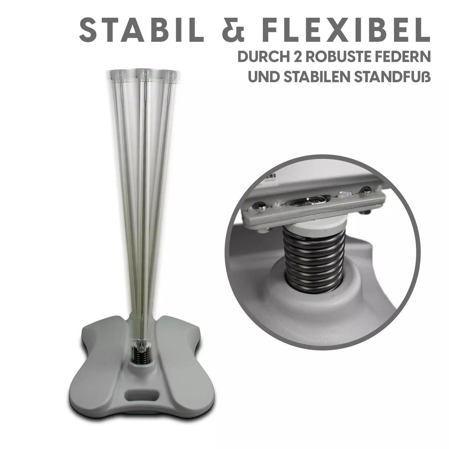 Kundenstopper Alu Classic mit Wassertank, Silber, Outdoor