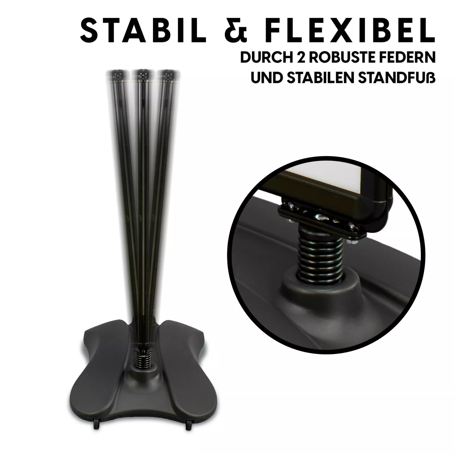 Kundenstopper Alu Classic mit Wassertank, Schwarz, Outdoor