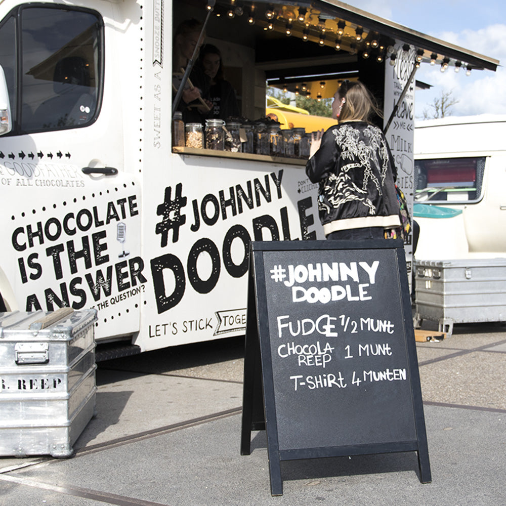 Securit® Holz Kundenstopper 85x55cm, Schwarz, Outdoor