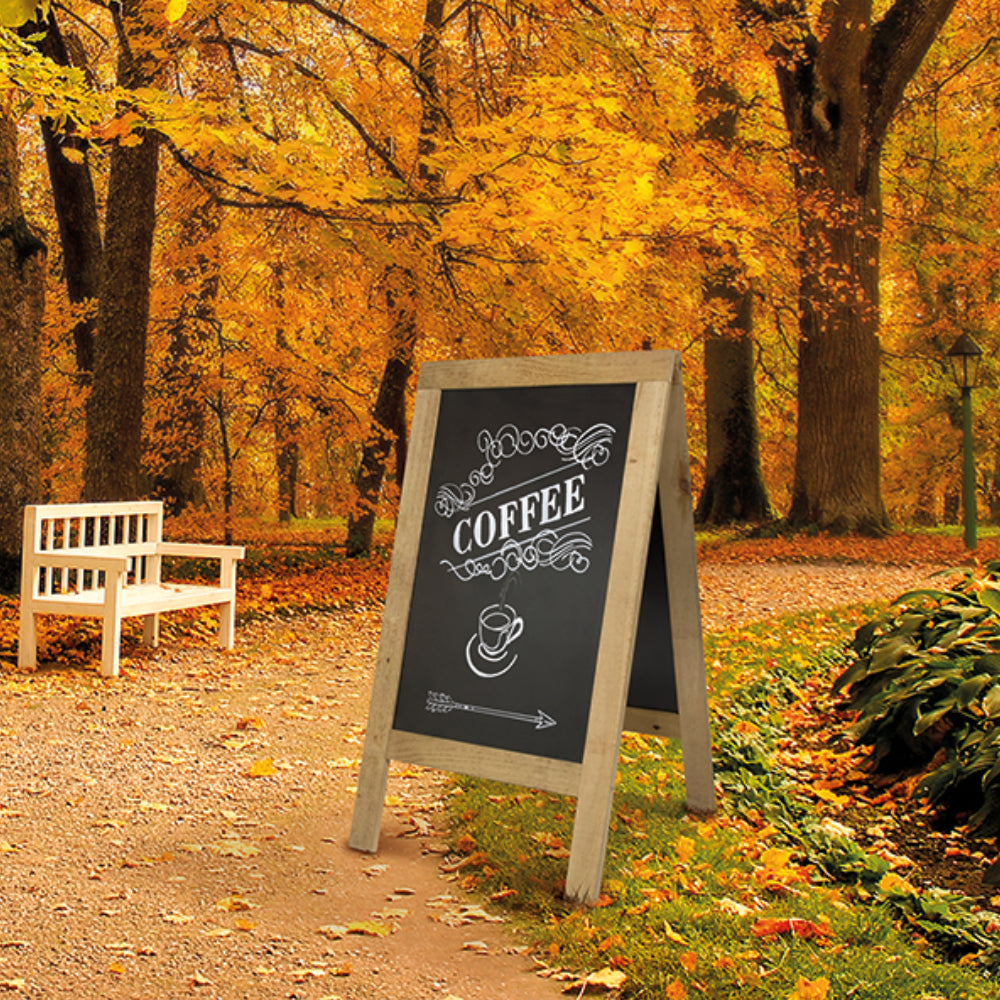 Securit® Holz Kundenstopper "Vintage", 135x75cm, Natur, Outdoor