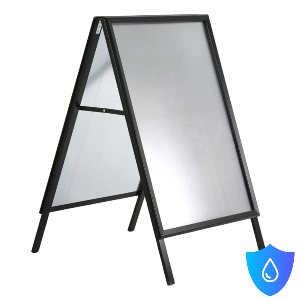 Kundenstopper Alu Classic Wasserfest, DIN A1, Schwarz, Outdoor