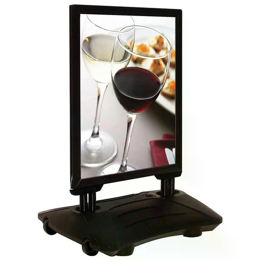 Kundenstopper Alu mit Wassertank, WindPro Basic, Schwarz, Outdoor