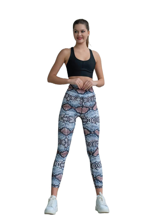 328 Extra High Waist Leggings in Braun & Blau