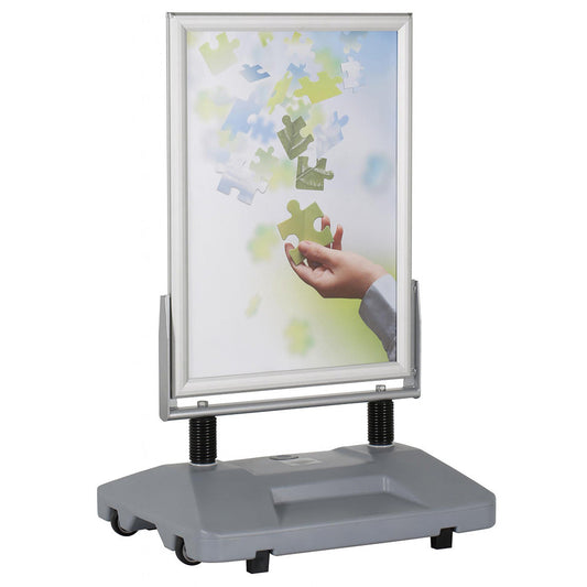 Kundenstopper Windmaster mit Wassertank, Outdoor