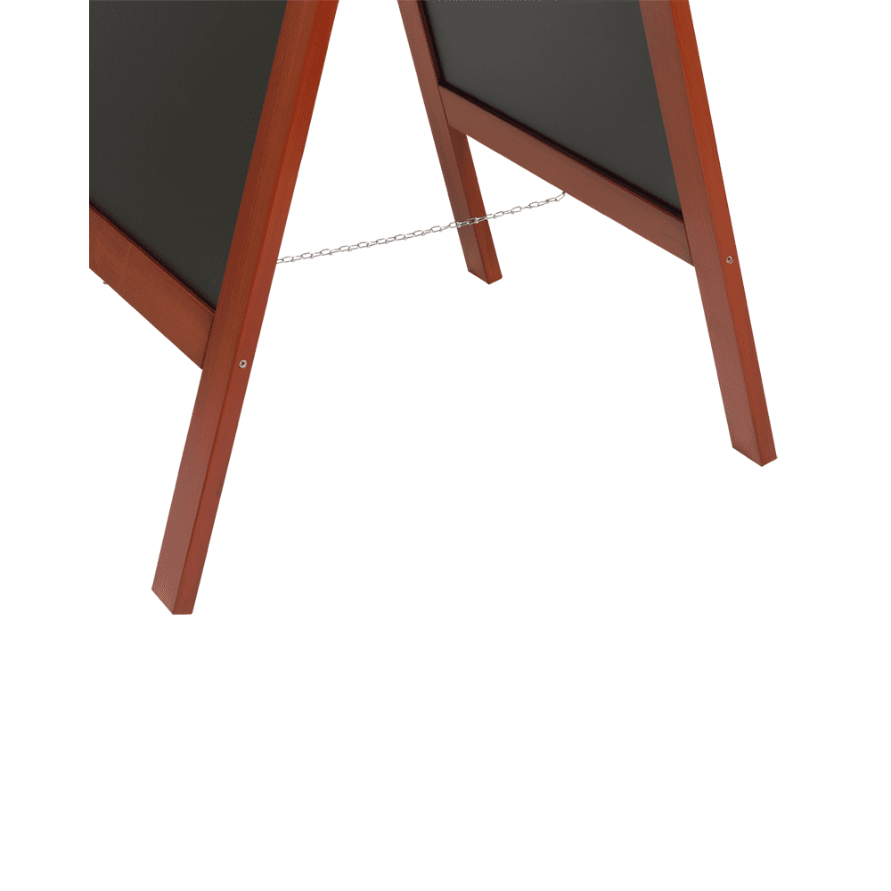 Securit® Holz Kundenstopper 140x70cm, Deluxe, Mahagoni, Outdoor