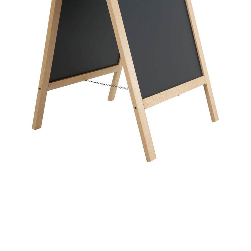 Holz Kundenstopper 95x54cm, Magnetisch, Buche, Outdoor