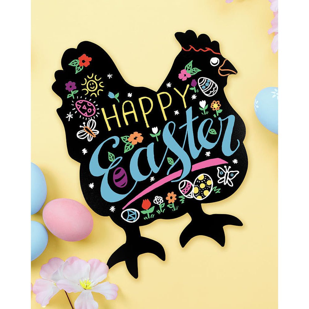 Securit® Wandkreidetafel Silhouette Chicken, 37x27cm