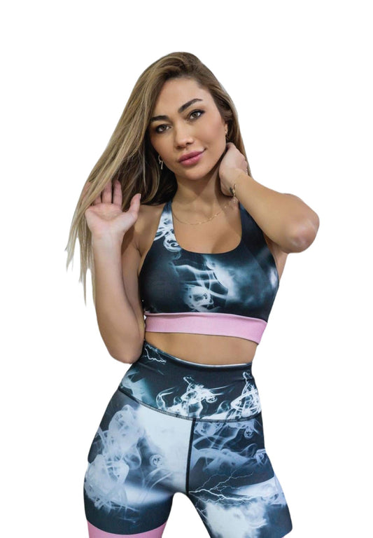 171 Sport Bra in Pink & Grau