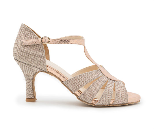 Glow Twinkle Tanzschuhe in Rosé Gold Glitter