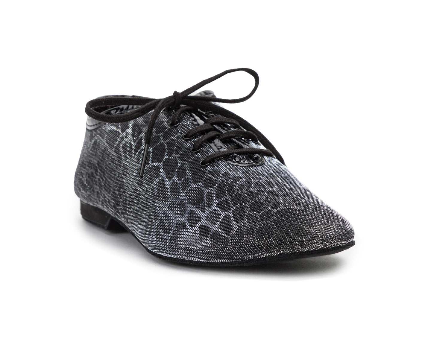 Flow Tanzschuhe in Silber & Schwarz Glitter