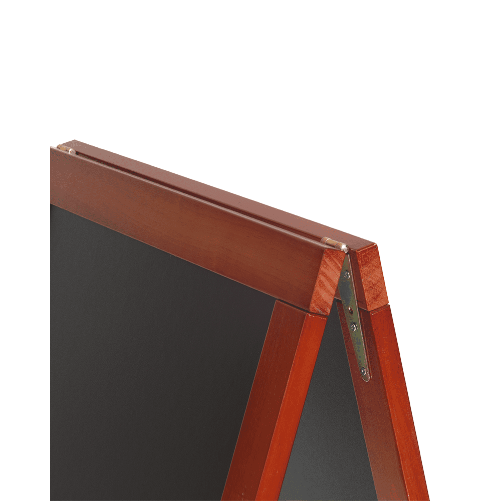 Securit® Holz Kundenstopper 140x70cm, Deluxe, Mahagoni, Outdoor