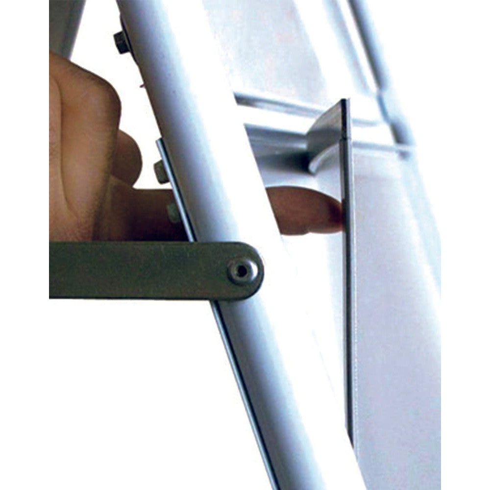 Kundenstopper Stahlrohr Deluxe mit Logoschild rund, Outdoor