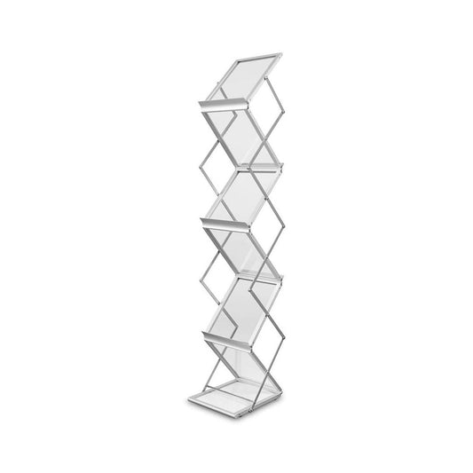 Faltbarer Prospektständer Montana, A4, Silber