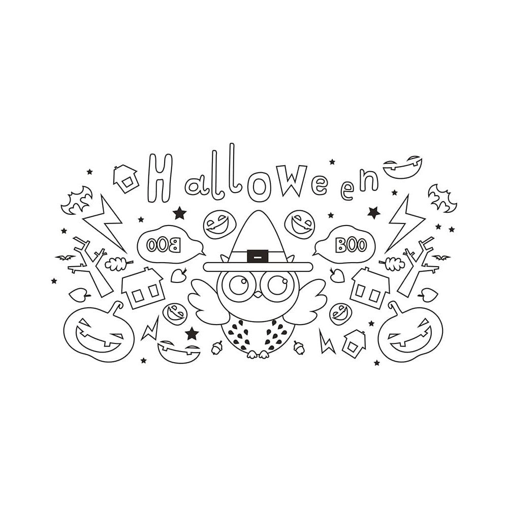 Securit® Fensterschablonen Halloween, 3er Set, Format: A2, inkl. 1 Securit® Kreidestift