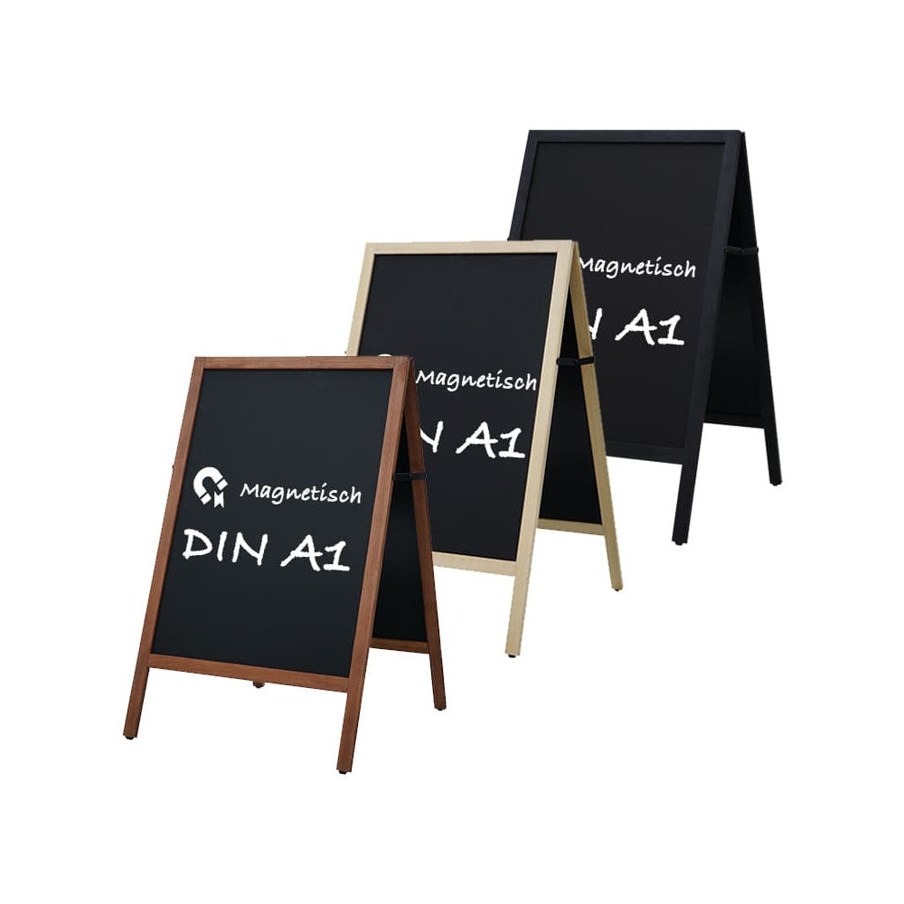 Holz Gehwegkreidetafel A1 – Magnetisch, Outdoor