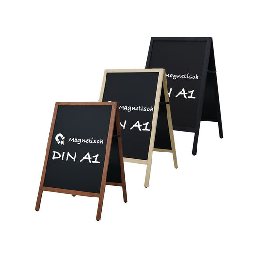 Holz Gehwegkreidetafel A1 – Magnetisch, Outdoor