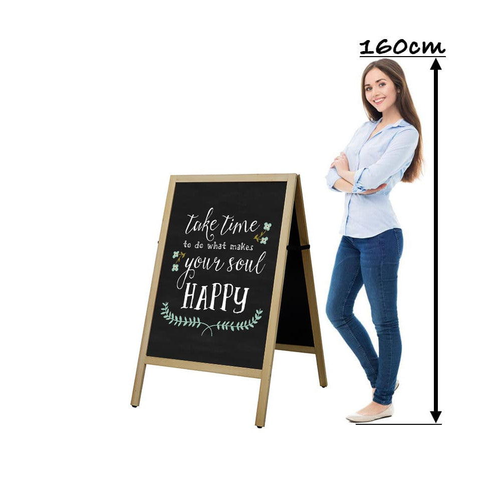 Holz Gehwegkreidetafel A1 – Magnetisch, Outdoor