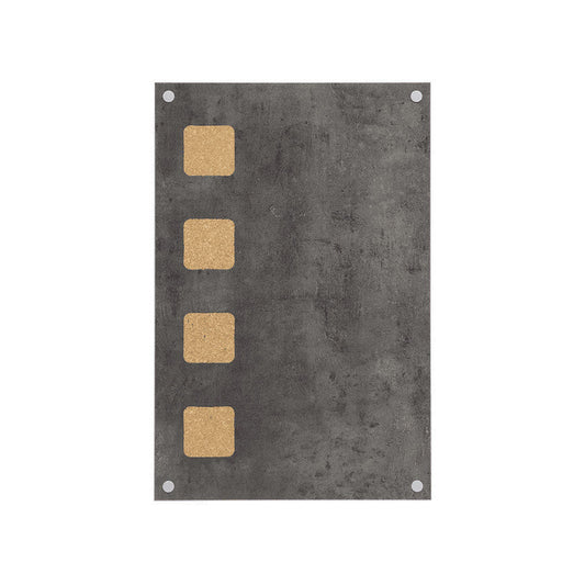 Securit®, Kreidetafel ohne Rahmen, Betonoptik mit Korkeinsätzen, 38x58cm