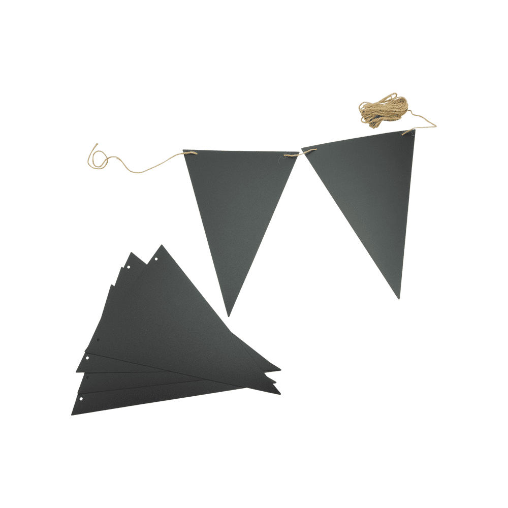 Securit® Wandkreidetafel Silhouette Wimpelkette, 12 Stk., 15x21cm
