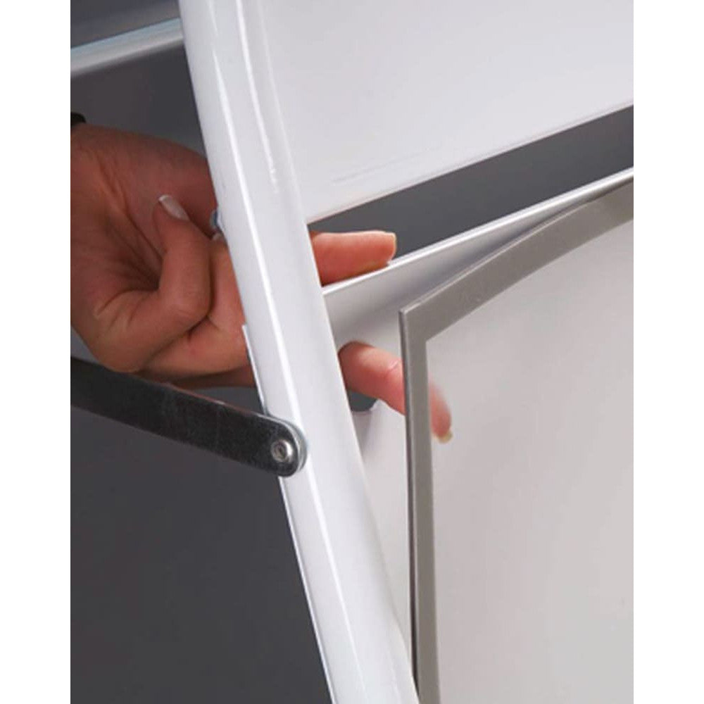 Kundenstopper Stahlrohr Classic mit Logoschild rund, Outdoor