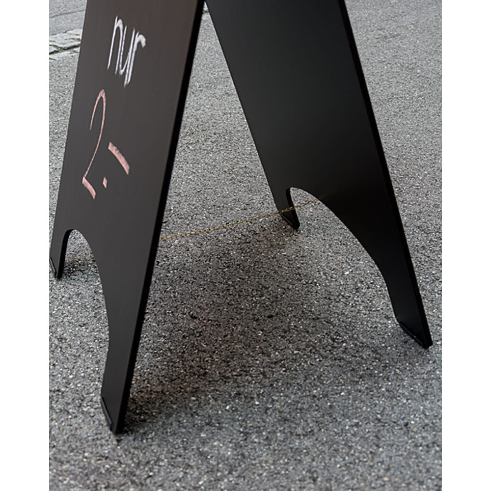 Holz Kundenstopper 90x60cm, Schwarz, Outdoor