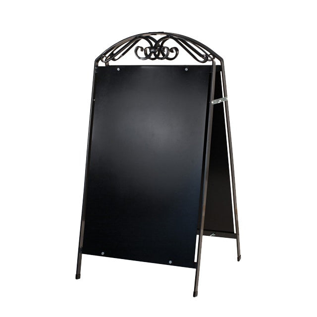 Kundenstopper Stahlrohr Antique mit schwarzer Tafel, Outdoor