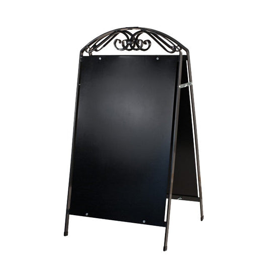 Kundenstopper Stahlrohr Antique mit schwarzer Tafel, Outdoor