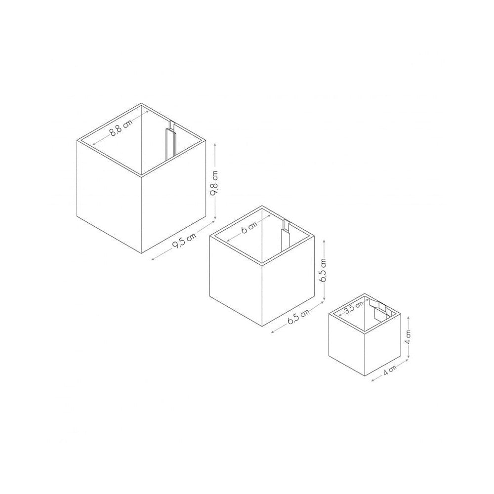 KalaMitica® Magnetische Würfelbehälter Neodym, Ø 3,5-6-9, Icegrau