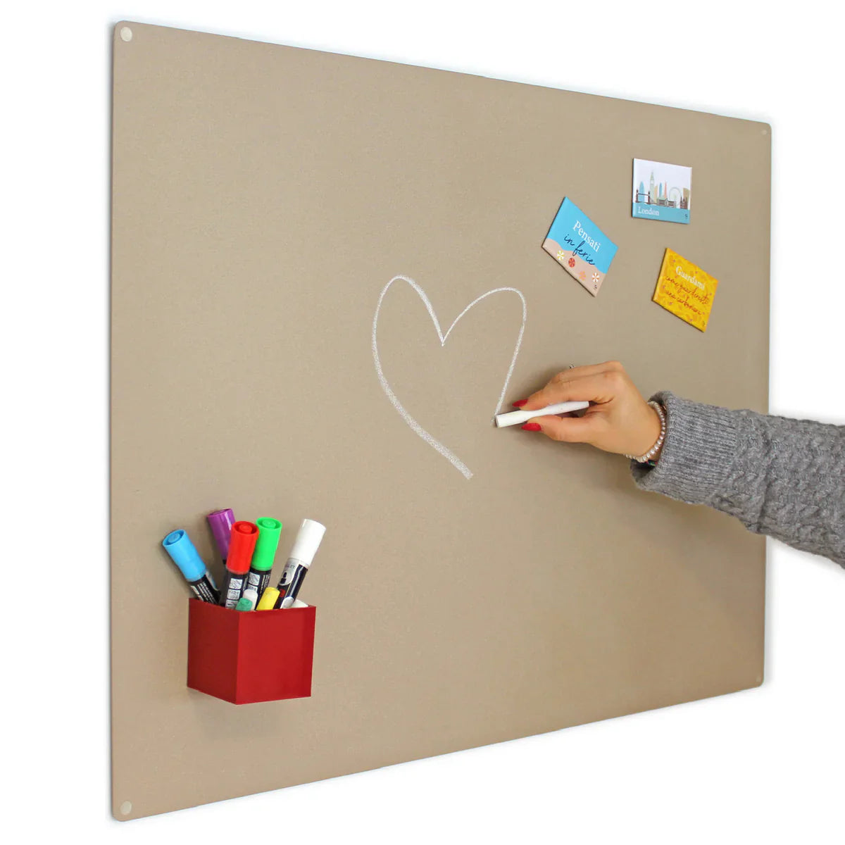 KalaMitica® Magnetische Kreidetafel ohne Rahmen, 74×57cm