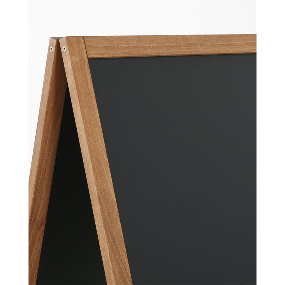 Holz Kundenstopper 95x54cm, Magnetisch, Dunkelbraun, Outdoor