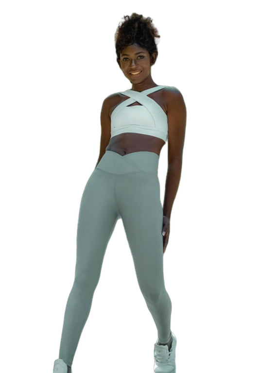 1098 Ve Waist Leggings in Wassergrün