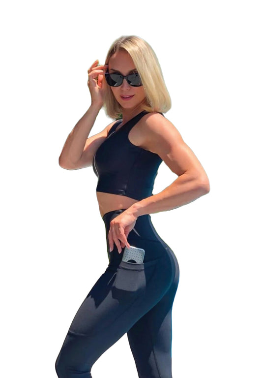 772 Pocket Extra High Waist Leggings in Schwarz mit Taschen