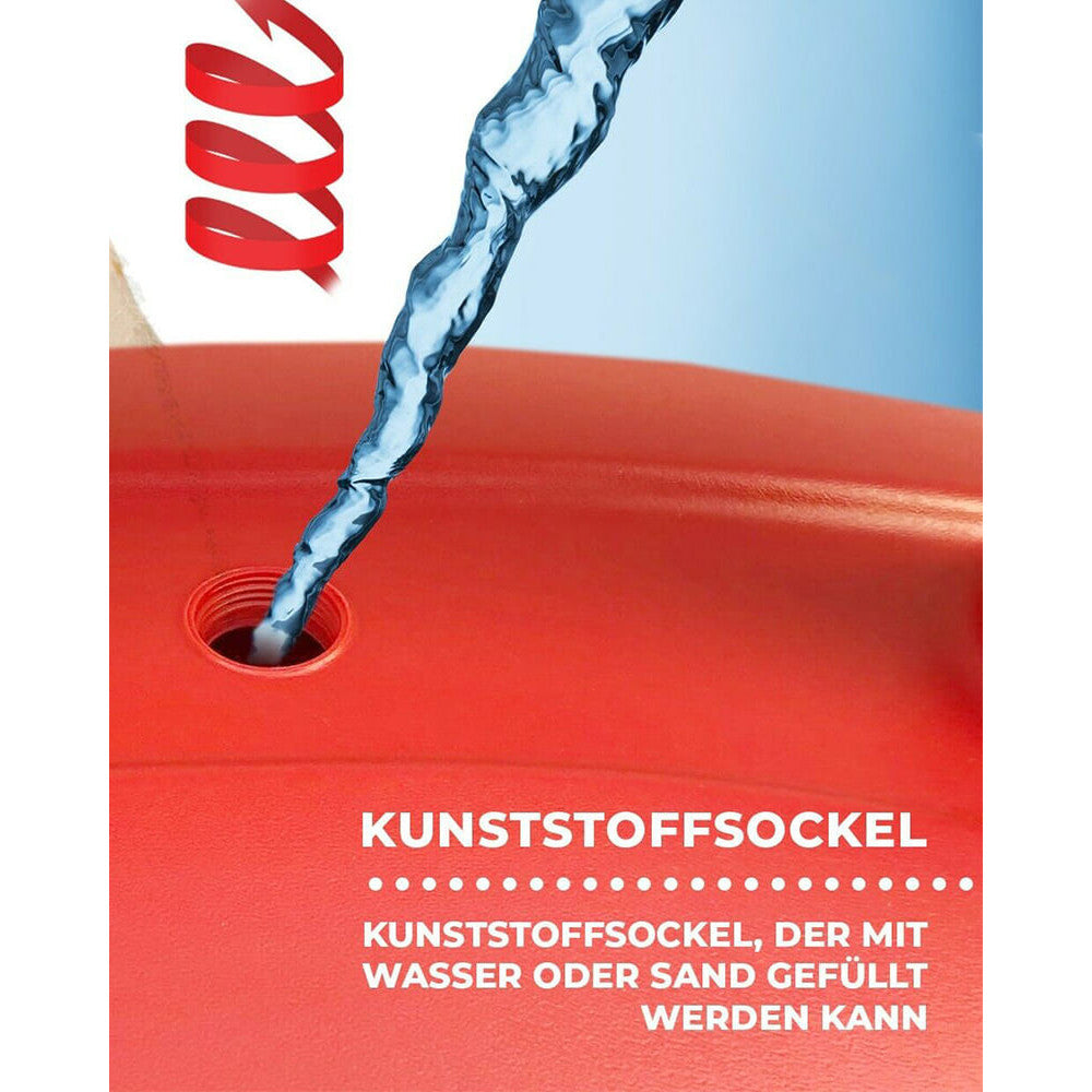 Kundenstopper Alu Classic mit Wassertank, DIN A1, Rot, Outdoor