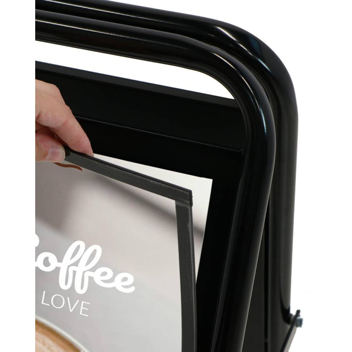 Kundenstopper „Stelo“ DIN A1, Schwarz