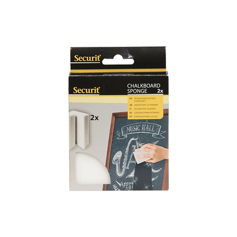 Securit® fester Reinigungsschwamm für Kreidetafeln, 2 Stück